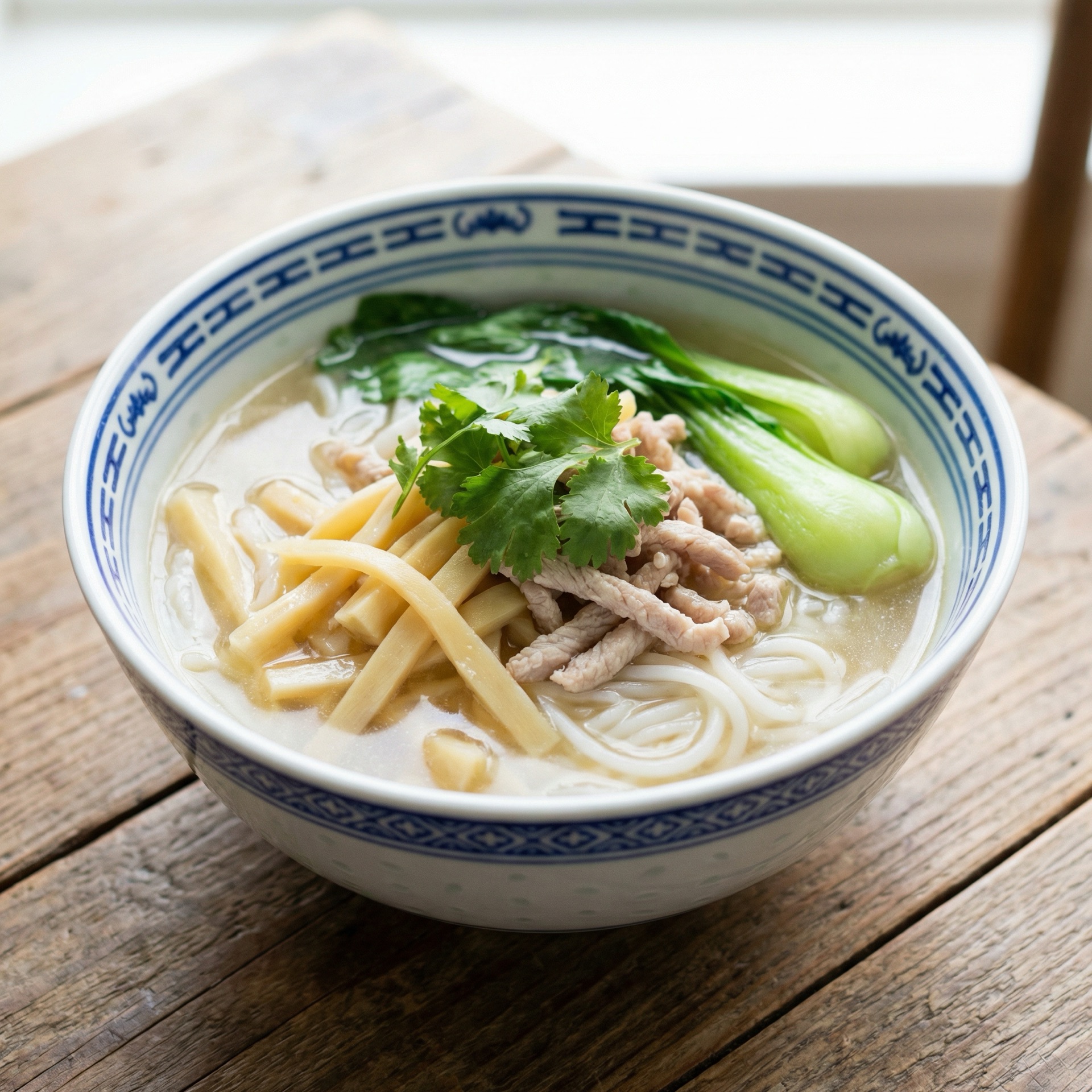 酸笋尖肉丝米粉